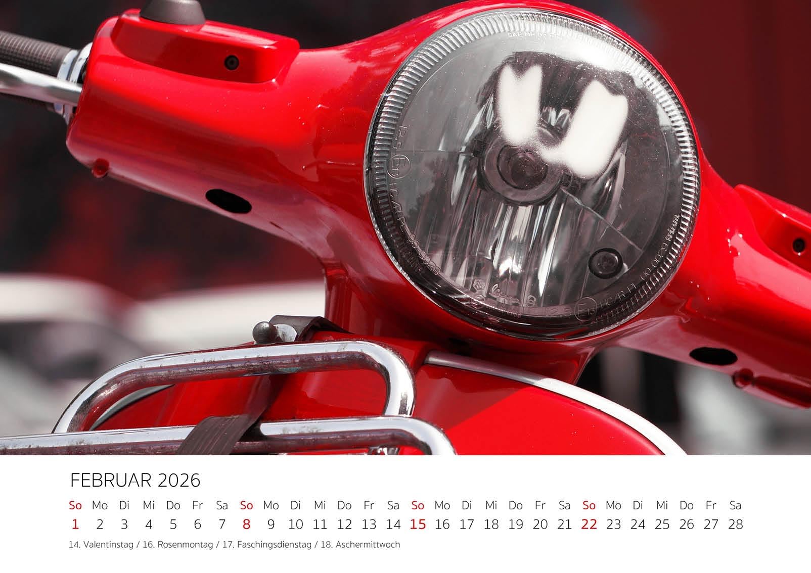 Edition Seidel High-quality calendar – the world of scooters Vespa
