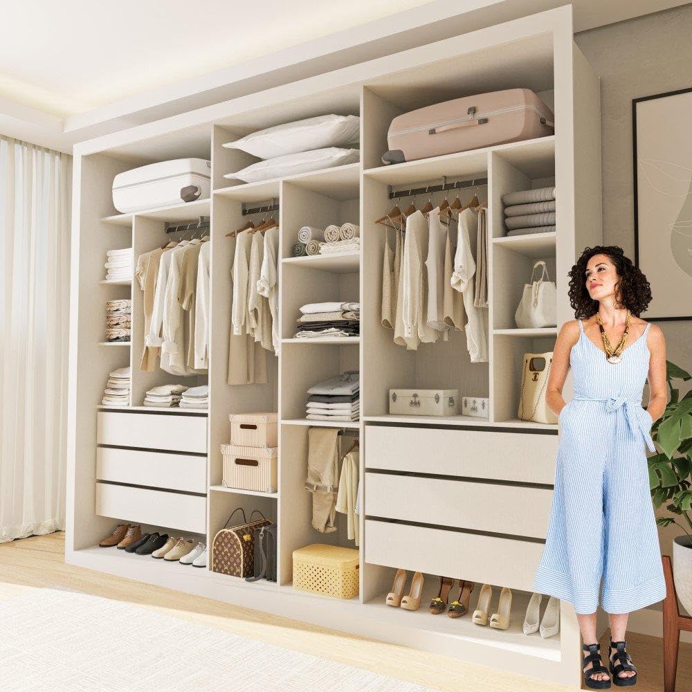 Módulo Closet Casal 6 Gavetas Itália Minastex Branco | Amazon.com.br