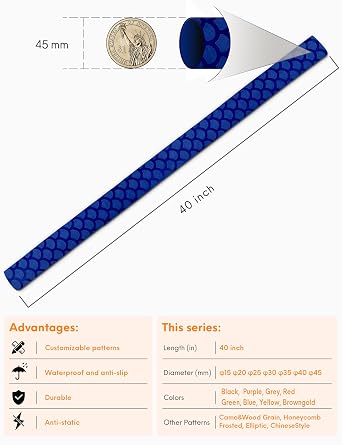 Accering Fishscale Corrosion Resistant Waterproof Heat Shrink Tubing (45mm, Blue)