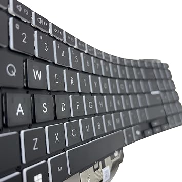 New laptop keyboard US layout for the Fearless Pro16 2025 V3607V RTX5050 SG-C0380-XUA 0KN1-K71US56 white lettering with AI key backlight power button (V3607V (keycap front black, side white)