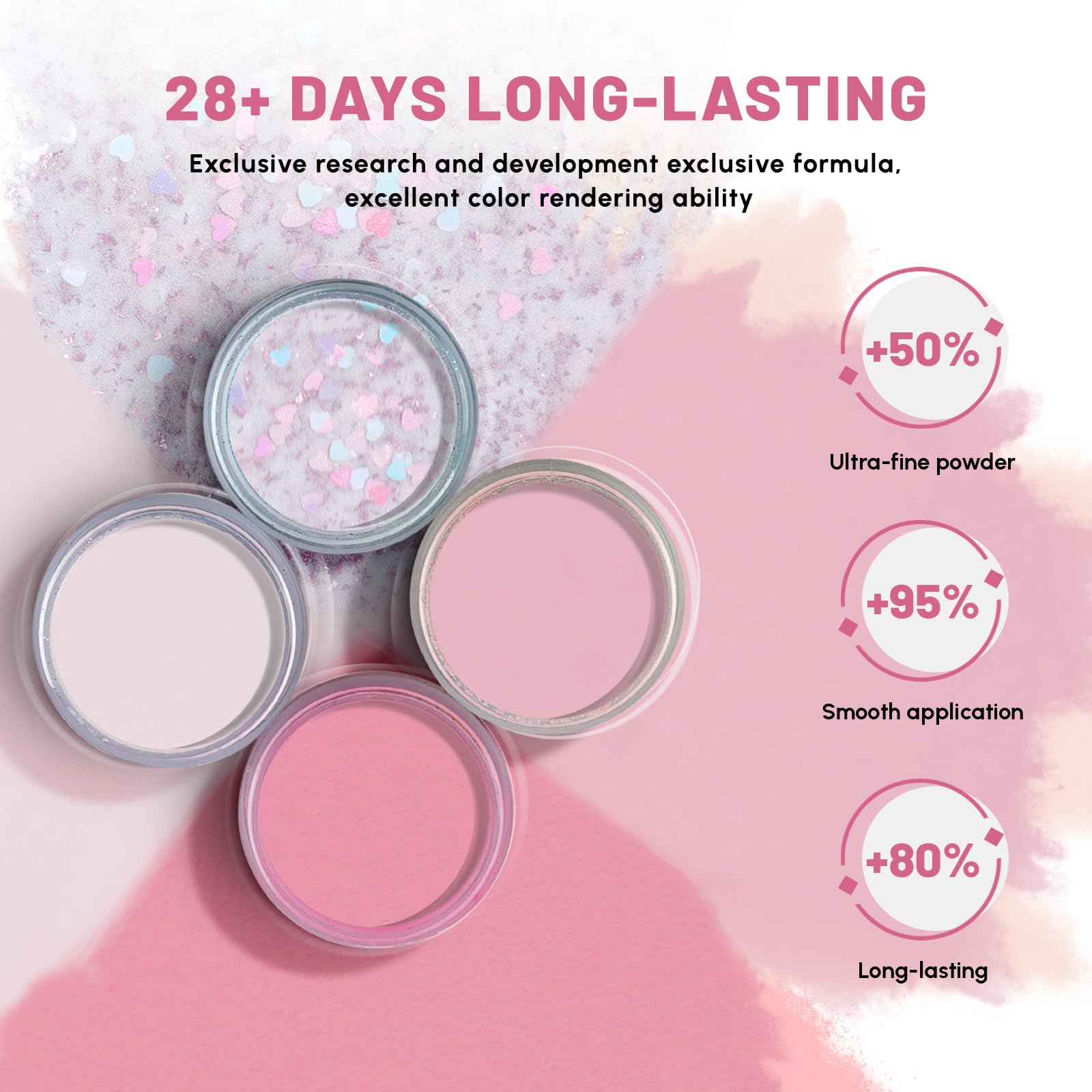 Aokitec Kit de uñas en polvo de inmersión, 15 piezas, polvo de inmersión rosa con activador de base líquida de inmersión, gel superior para iniciación de manicura, regalo para mujeres y niñas