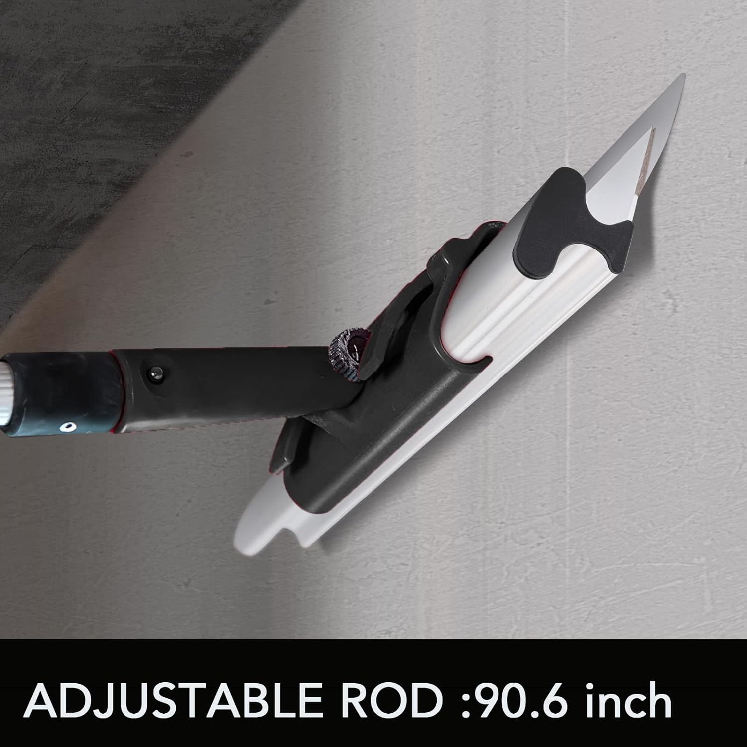 BHTOP Drywall Tools Skimming Blade with Extension Handle - 12", 22" & 32" Blades Extruded Aluminum 301 Stainless Steel Construction Tools End Caps, Wall-Board with 0.5mm&0.35mm Thickness