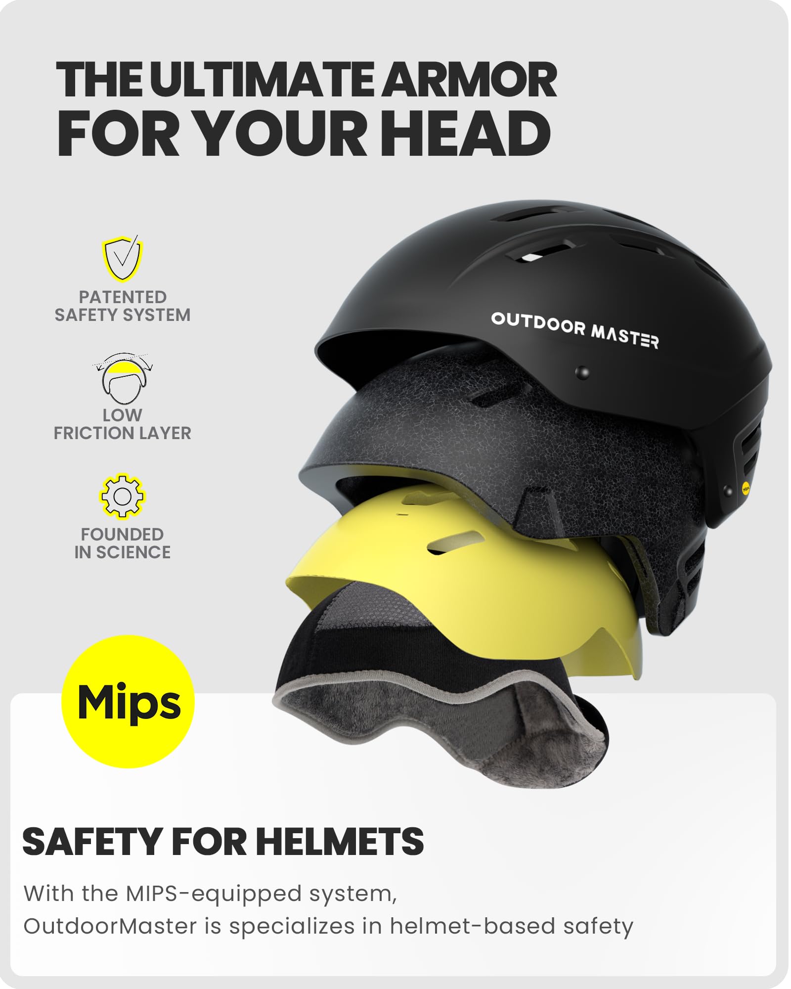 OutdoorMaster MIPS Skihelm - Kelvin II MIPS Snow Sport Helm Snowboard Helm für Männer Frauen & Jugend