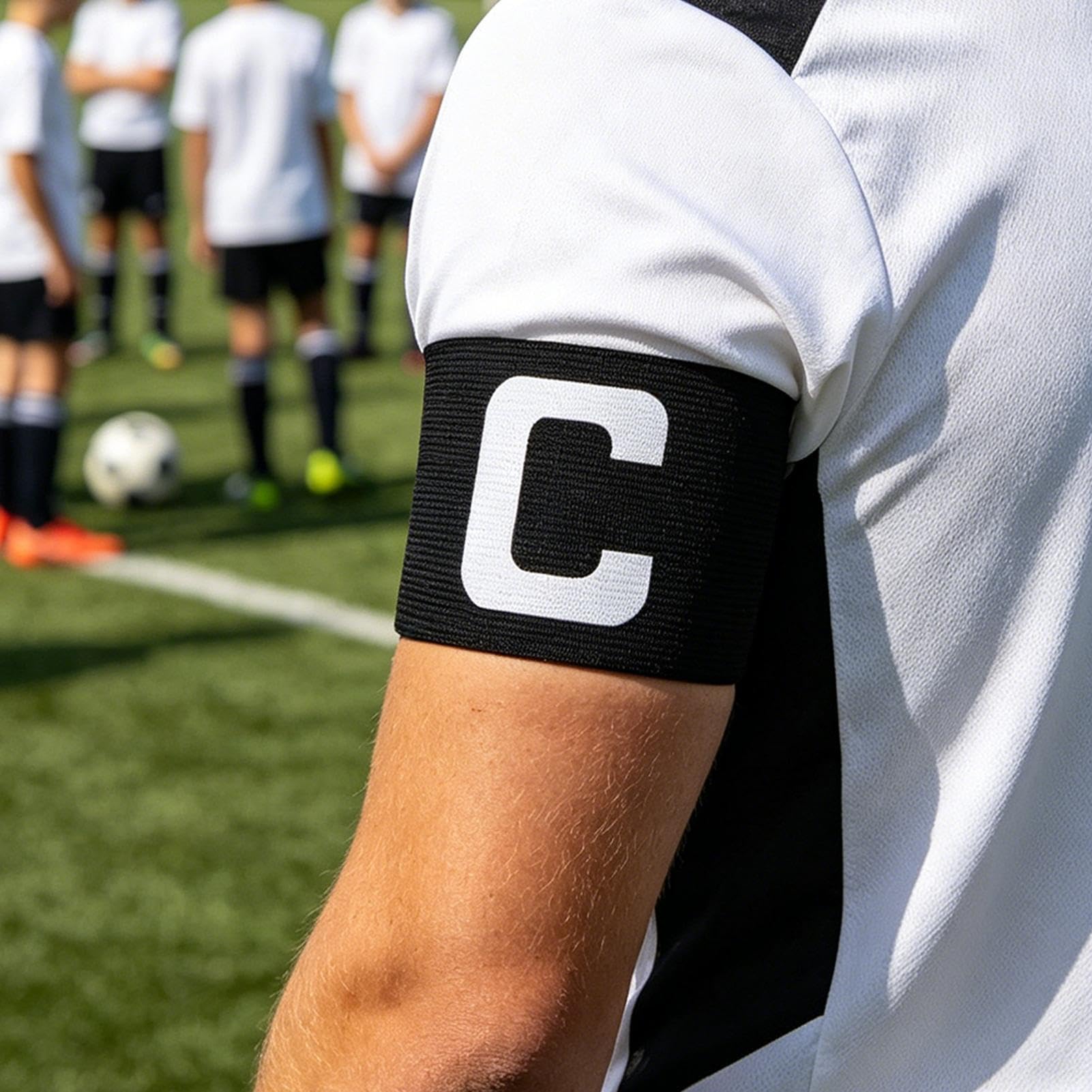 La Fascia da Capitano per il Calcio | Traspirante Elasticizzata Regolabile | Fasce Da Capitano Destinate A Giovani Calciatori,per Giocatori Outdoor Calcio Pallavolo Basket, Allenamento di