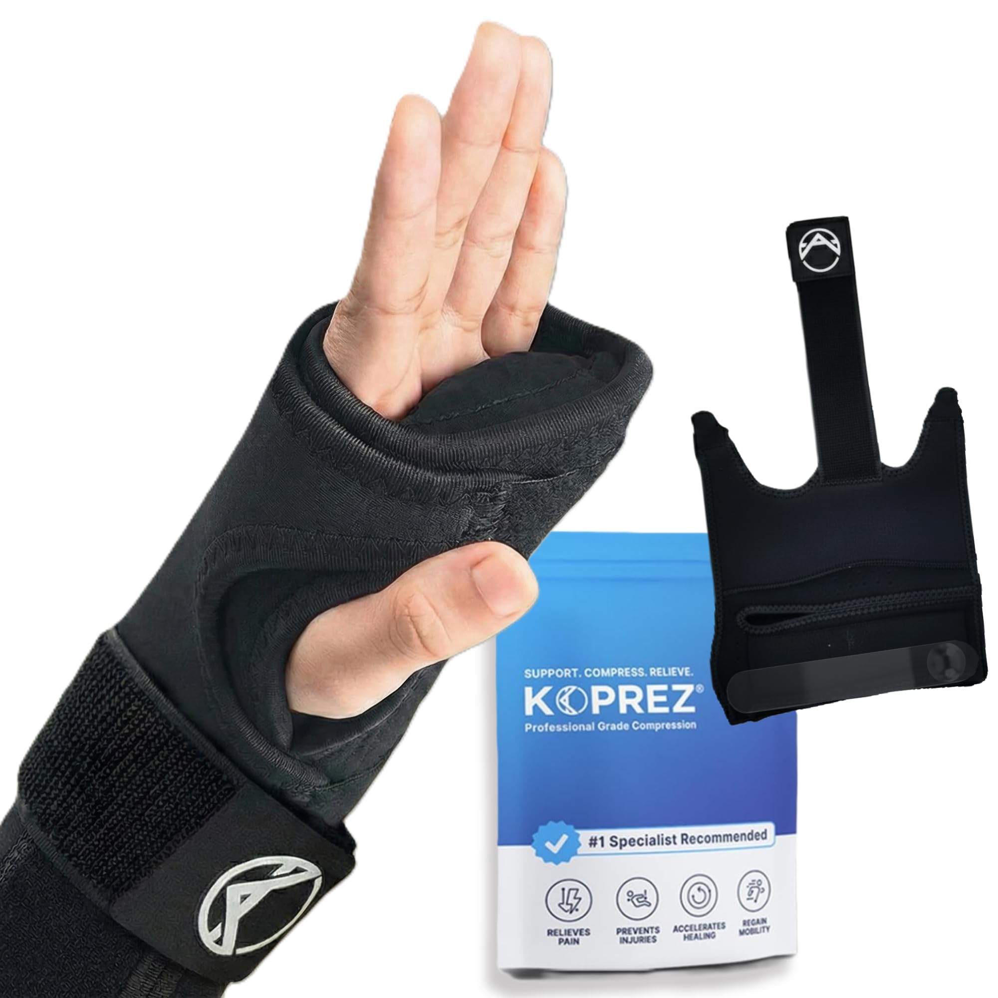 Photo 1 of Koprez Wrist Sleep Splint for Carpal Tunnel – Wrist Brace with Metal Support Plate for Night Pain Relief | Adjustable Right or Left Hand Brace for Arthritis, Tendonitis & Wrist Injuries