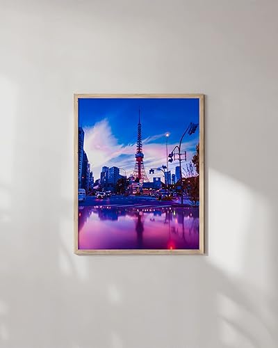 Miniatura 11 de RipGrip - Póster decorativo de estilo moderno (ciudad asiática con luces de neón), para decorar dormitorio o sala, de 12 x 16 pulgadas, sin marco
