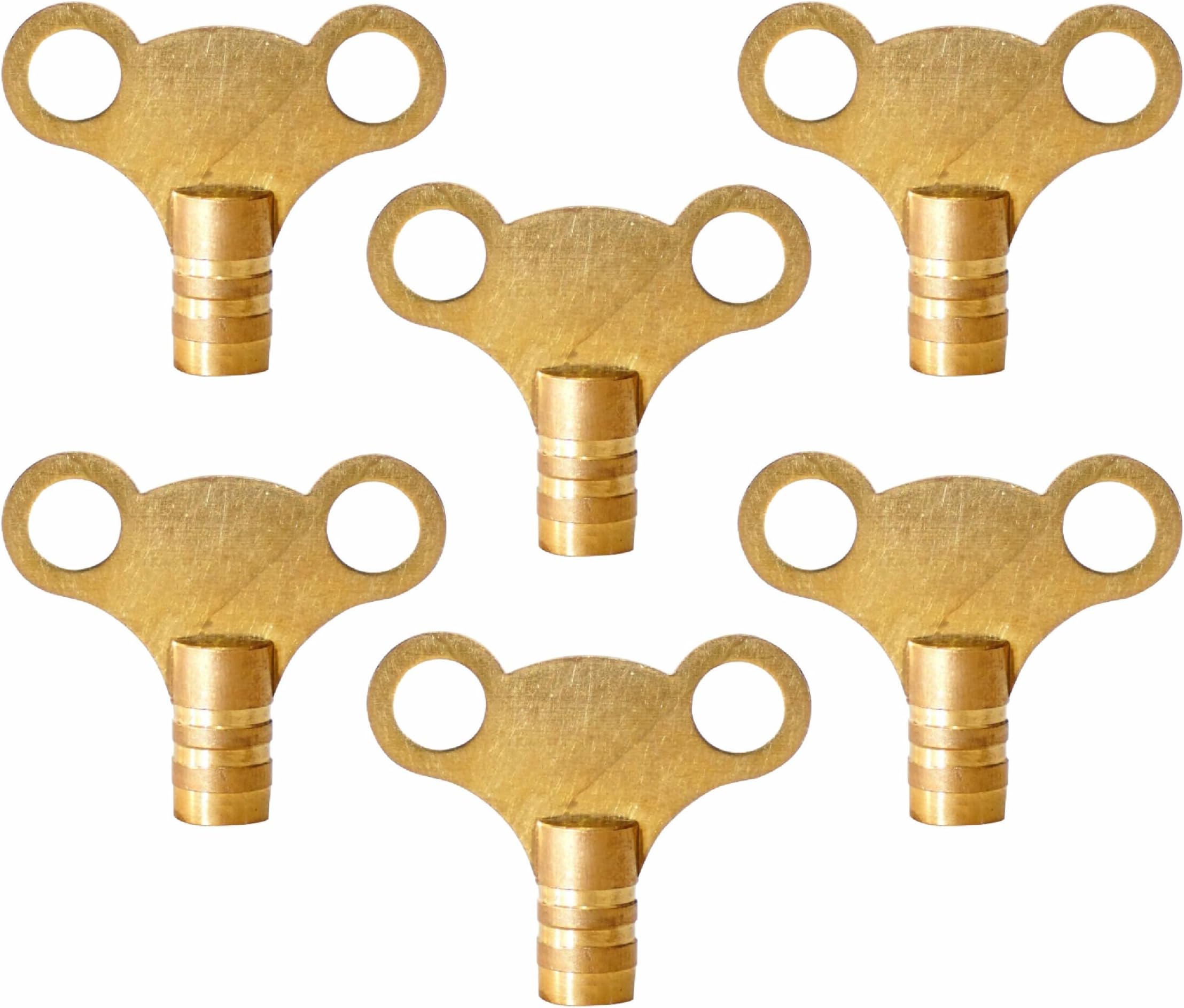 Radiator Bleed Key Easy Grip Radiator Valve Clock Key for Bleeding and Air Vent Solid Brass Universal Heater Bleeding Key for UK Radiators (4)