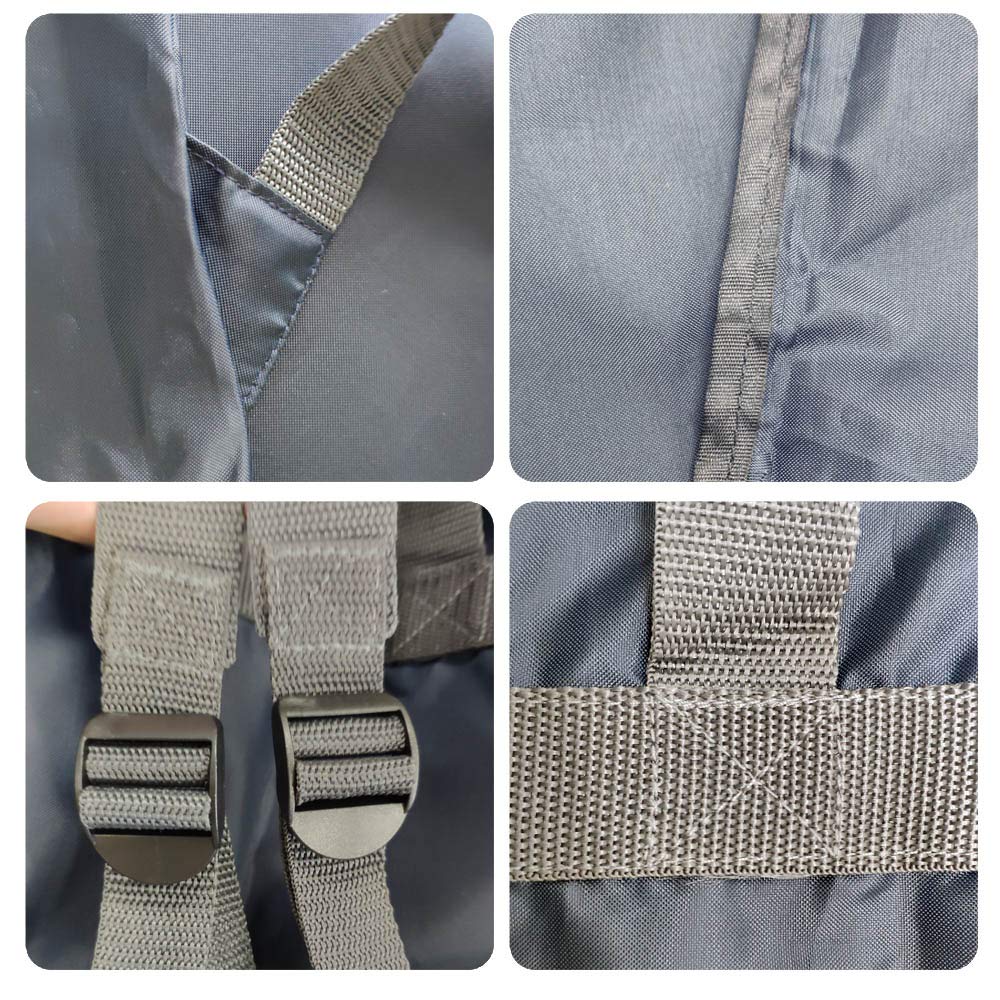 Extra großer Wäschesack-Rucksack, 68.6 x 86.4 cm, robuster und reißfester Polyester-Rucksack mit Kordelzug und Schultergurten, maschinenwaschbar, College, Wohnheim, Wäschesack, Marineblau | Extra großer, robuster, faltbarer Rucksack für Uni, Reisen, Wasch