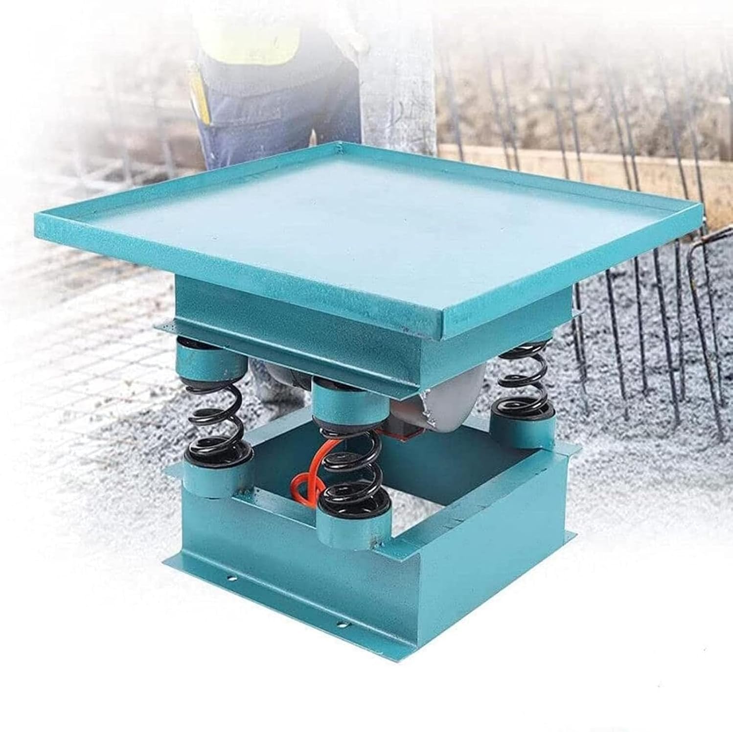Concrete Vibrating Tables, 750W Electric Concrete Flat Plate Vibrator Shaking Table, Bench Test Block Vibration Platform, for Tumbler Air Bubble Removal – 50x50cm