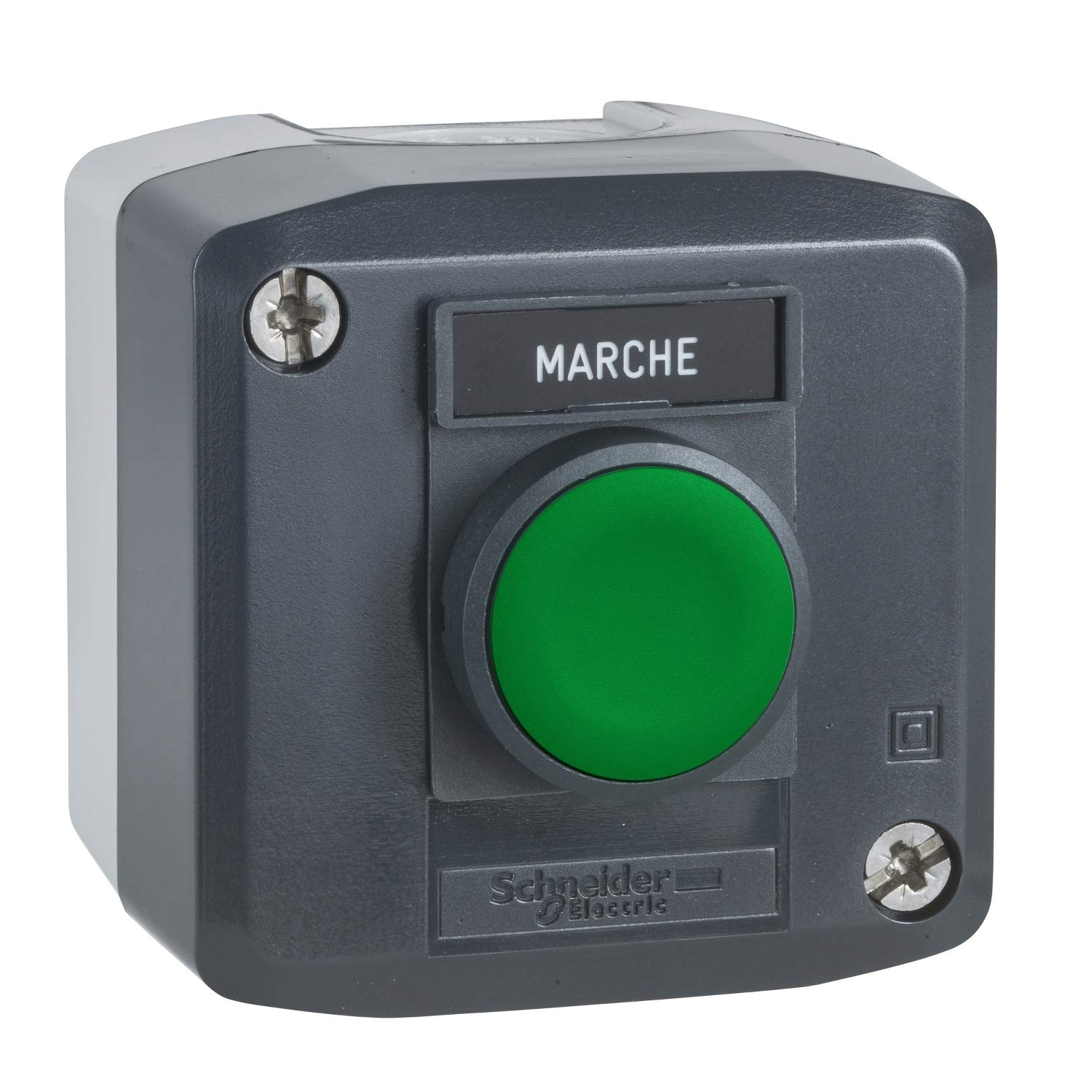 Boîtier bouton vert CAJA pour commande de démarrage et lancement de machine - 2