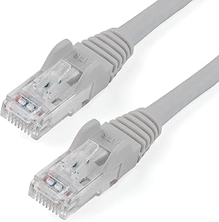 StarTech.com 3m CAT6 Ethernet Cable - Grey CAT 6 Gigabit Ethernet Wire -650MHz 100W PoE RJ45 UTP Network/Patch Cord Snagless w/Strain Relief Fluke Tested/Wiring is UL Certified/TIA (N6PATC3MGR)