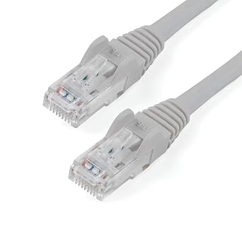 5m CAT6 Ethernet Cable - Grey CAT 6 Gigabit Ethernet Wire -650MHz 100W PoE++ RJ45 UTP Category 6 Network/Patch Cord Snagless w/Strain Relief Fluke Tested UL/TIA Certified N6PATC5MGR