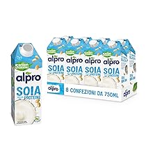 ALPRO CLASSICO, Bevanda alla SOIA, Alternativa Vegetale al Latte, Naturalmente Senza Lattosio, con vitamine B2, B12 e D2 – 8 confezioni da 750 ml