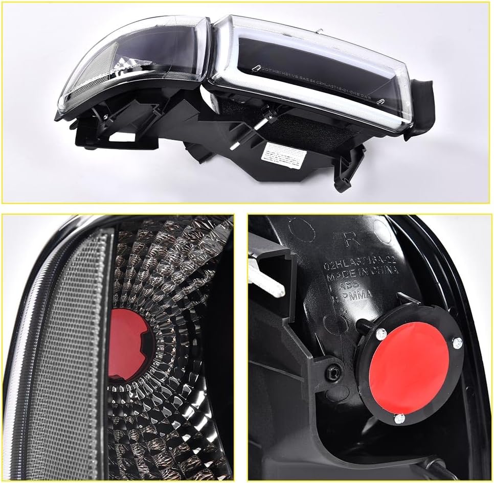 PIT66 LED Light Strip Headlight Assembly Compatible with Dodge Ram 1500 1994-2001/ fit Ram 2500 3500 1994-2002 (Not Fit Sport & Ram Van Model) Headlamps Clear Lens