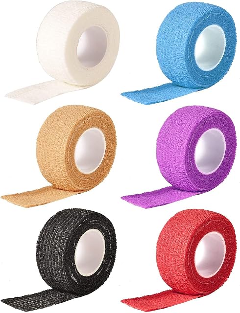 6 Colors Nail Finger Protection Wrap Non-Woven Self Adhesive Bandage Wrap Strong Elastic Cohesive Tape
