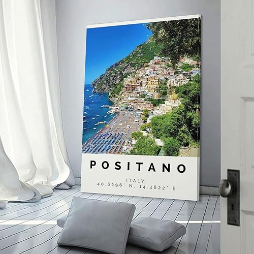 Miniatura 3 de Póster Positano con impresión colorida, arte de pared Positano, decoración de fotos Positano, impresión de viaje de regalo, póster de arte en lienzo