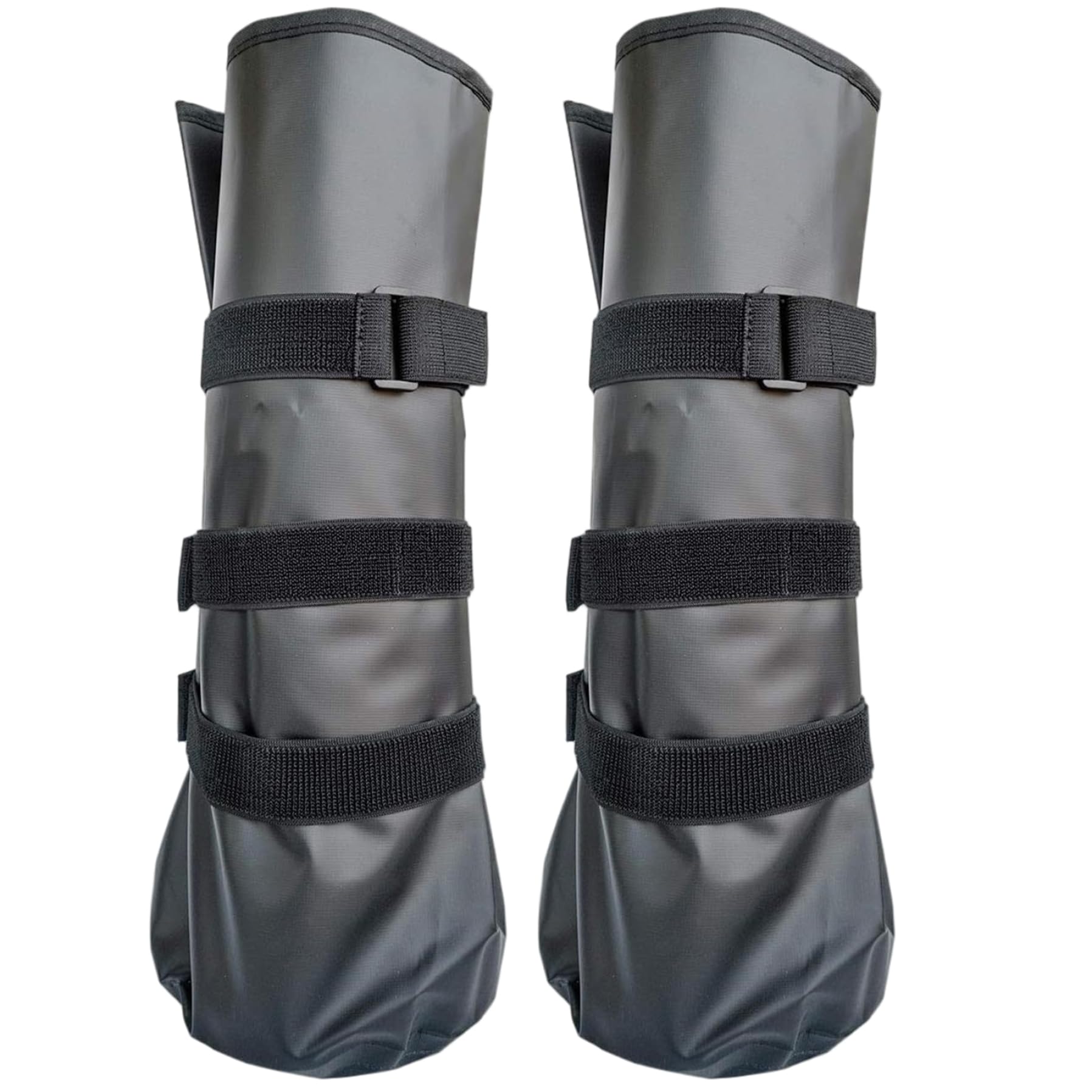 Bottes de Cheval réutilisables en PVC, 2 pièces, avec Sangle réglable, Bottes de Glace pour tremper Les infections des plaies, 20x8 Pouces, Noires