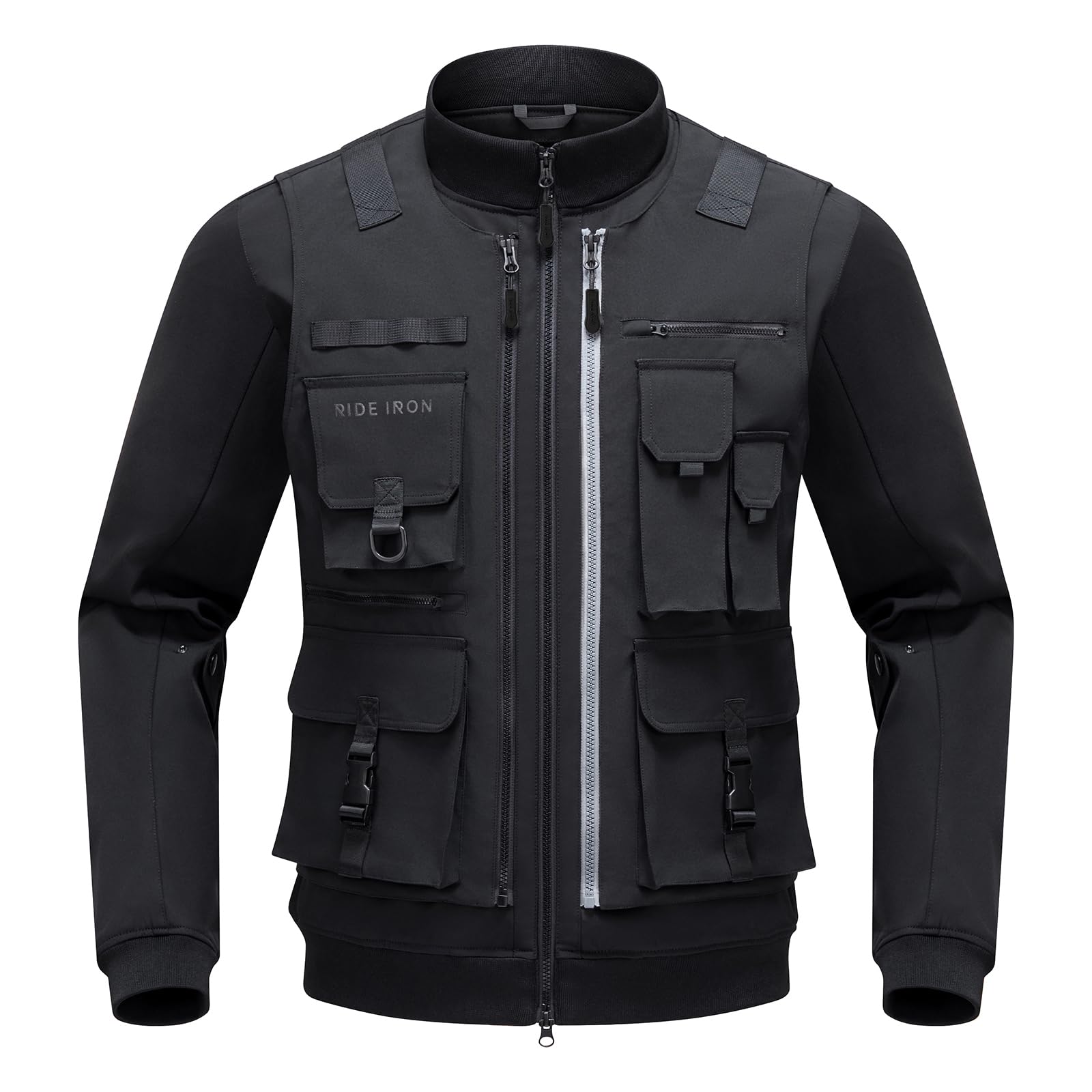 RIDEIRON Vestes Moto Hommes Hiver 3 en 1 Équipement Protection Adapté au Cyclisme Randonnée Sports de Plein Air Noir
