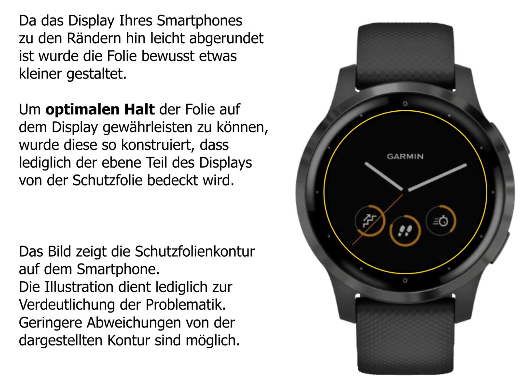 dipos I 2X Protection ecrán compatible avec Garmin Vivoactive 4s (40mm) Films de Protection d'écran Transparent