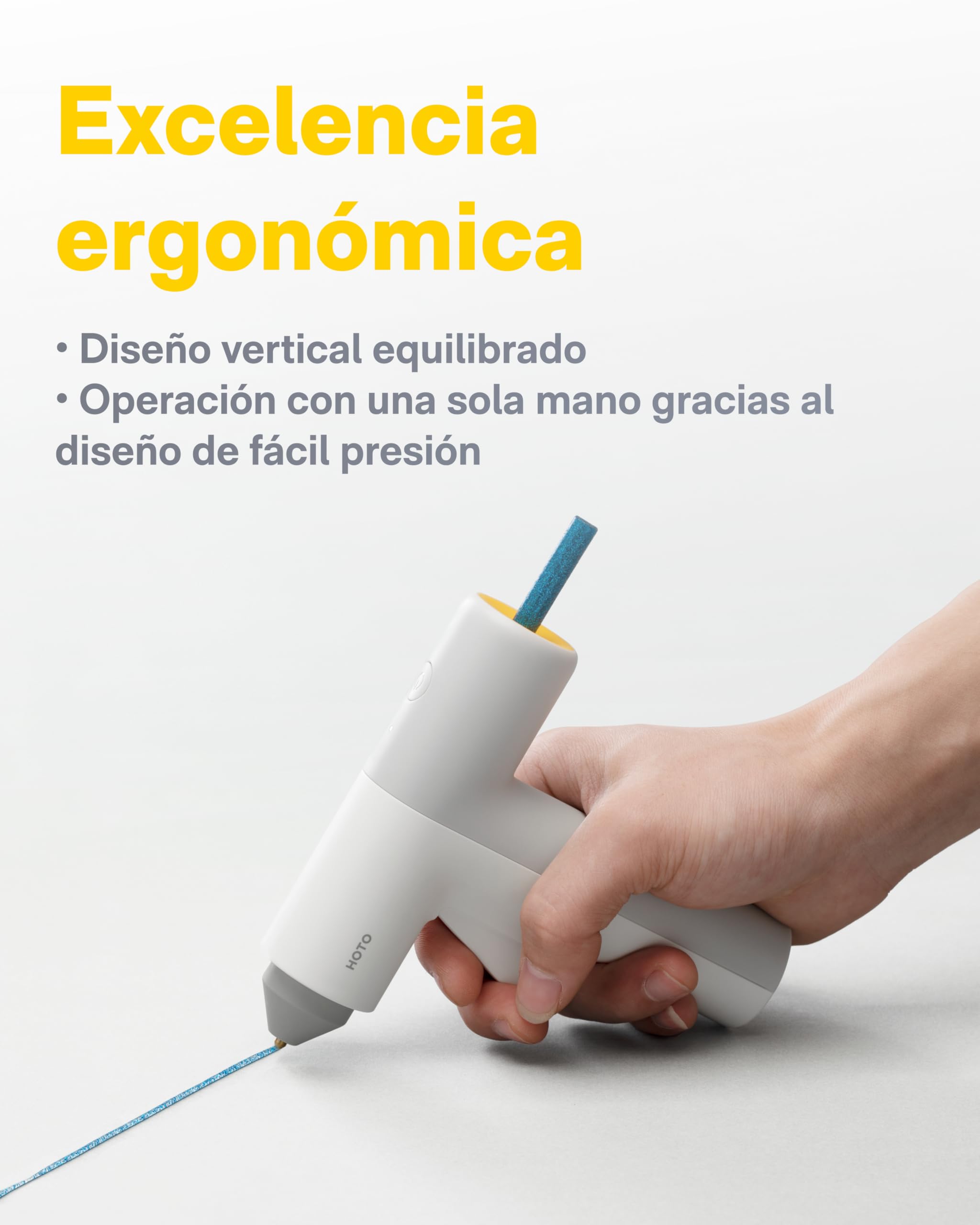 HOTO Pistola Silicona Caliente Inalámbrica, 10 Barras, Calentamiento 30S, USB Recargable, Apagado Inteligente, Perfecta para Pistola Silicona Manualidades y Proyectos con Pistola Pegamento Caliente