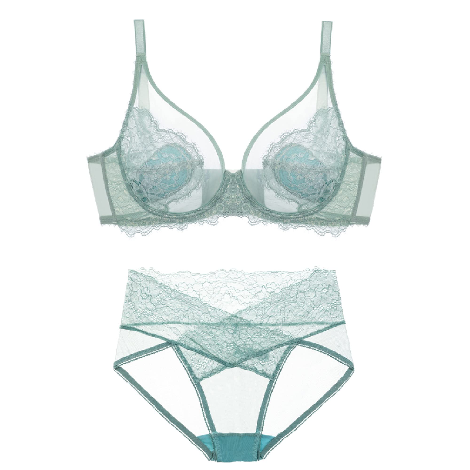 Soutien-gorge en maille transparente vert clair pour sublimer vos tenues d'été - 8