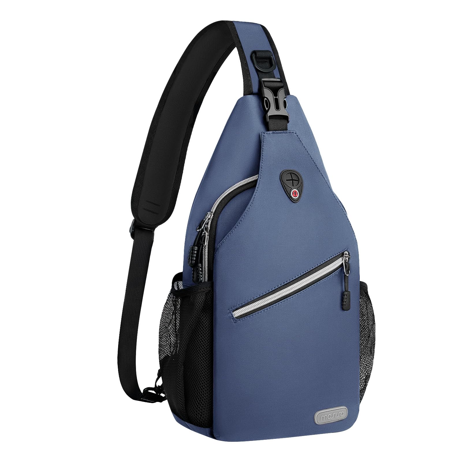 MOSISO Brusttasche Sling Bag Sling Rucksack Schulterrucksack,Polyester Multipurpose Crossbody Schultertasche Umhängetasche Sporttasche Reise Wander Daypack für Herren Damen