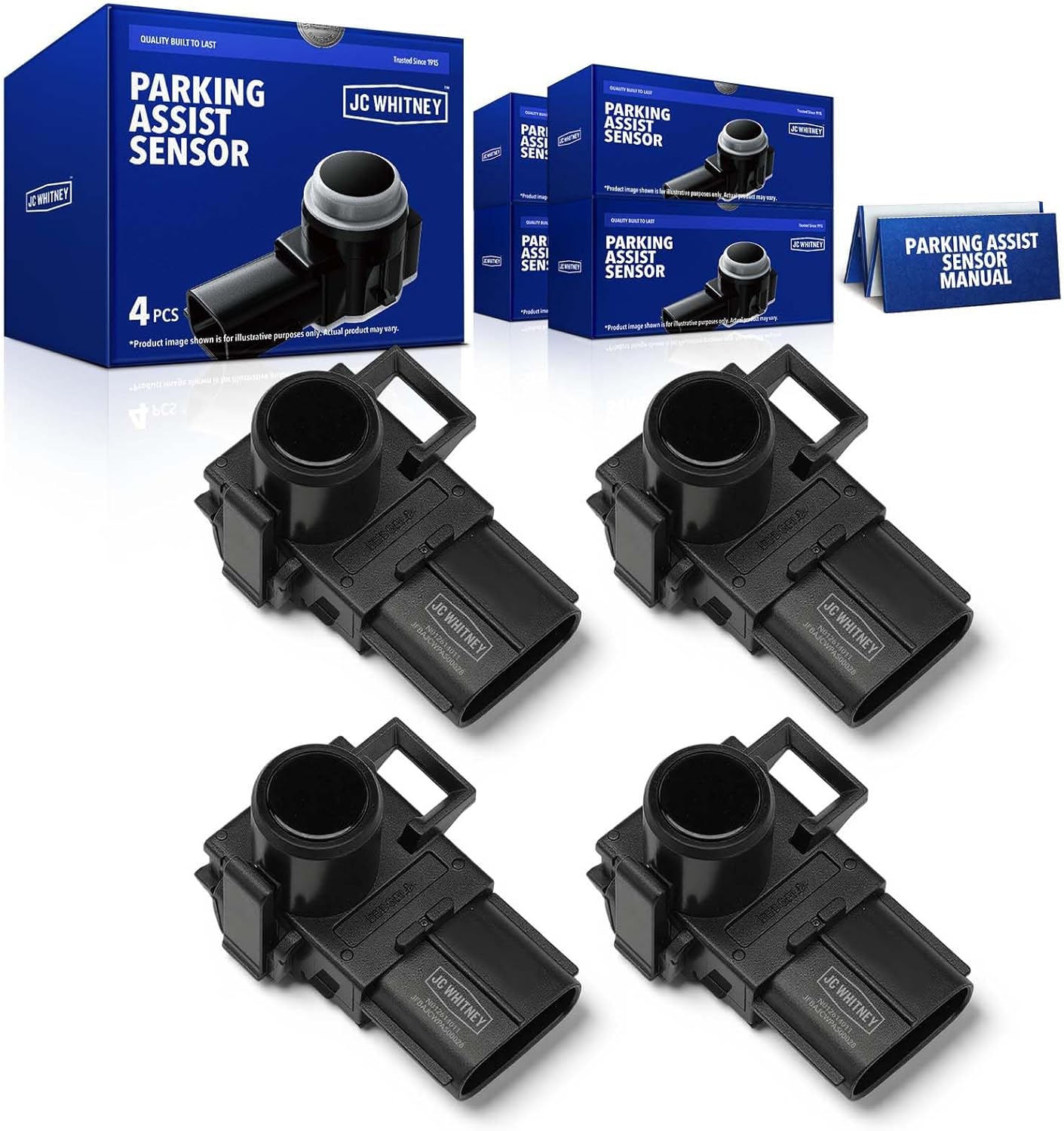 JC Whitney JFBAJCWPAS00028 Set of 4 Front & Rear Parking Aid Assist Sensors - Compatible with Lexus RX350 RX450h 2010-2012, GX460 2010-2013, Toyota Sienna 2011-2017
