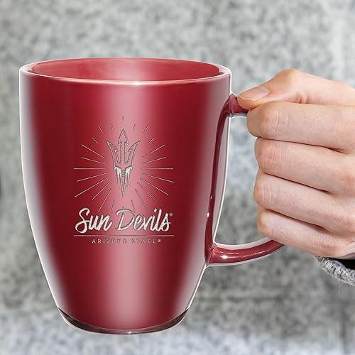 Vista 261 de Rico Industries NCAA - Taza de cerámica con grabado láser, 18 onzas, café y té