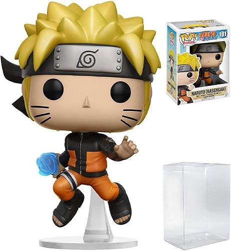 Naruto Shippuden - Naruto (Rasengan) Funko Pop! Figura de vinilo (incluye funda protectora compatible con POP Box)