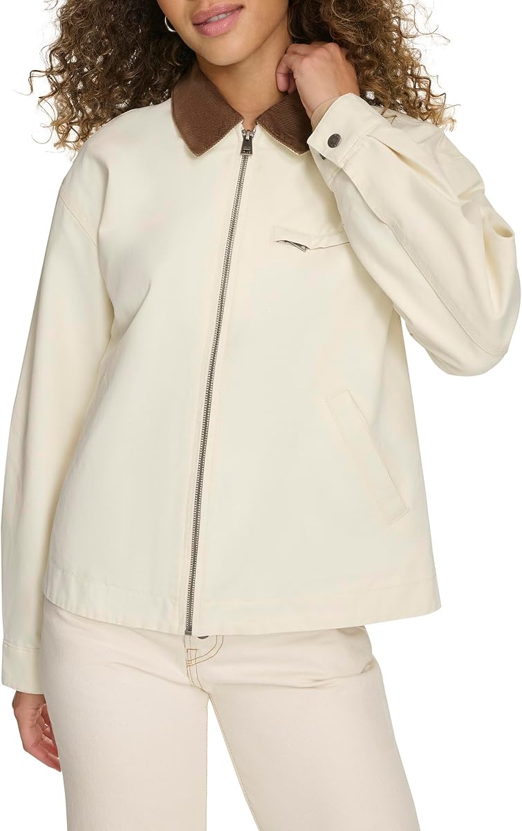 Levi's Women's Zip Up Utility Jacket with Collar