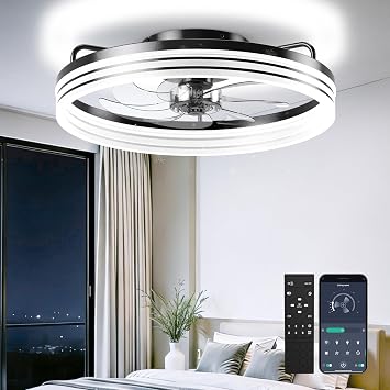 AIKVSXER Ceiling Fan with Lights and Remote, 20in Modern Ceiling Fans