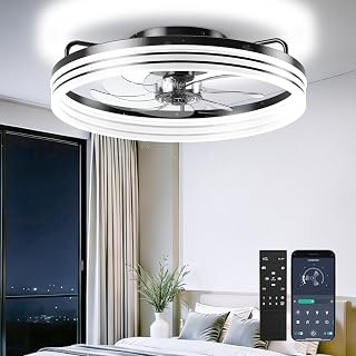AIKVSXER Ceiling Fan with Lights and Remote, 20in Modern Ceiling Fans