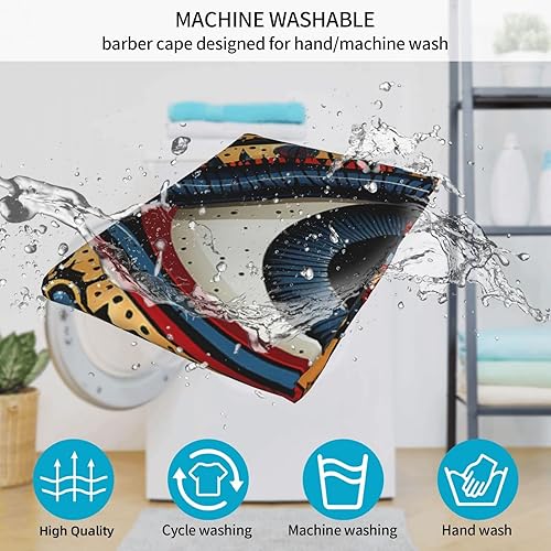 Miniatura 7 de Evil eyes magic talisman red Barber Cape for Men Professional Hairdressing Cutting Salon Cape Hair Styling Cape