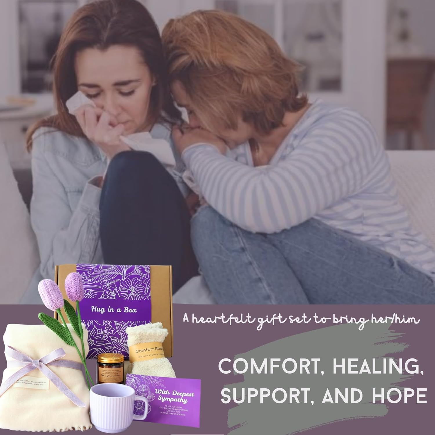 Sympathy Gift Baskets Condolences Sympathy Gifts For Loss Of Loved One Miscarriage Gifts For Mothers Grief Bereavement Gifts Funeral Sympathy Flowers Friend Family Grieving Gift - Image 3