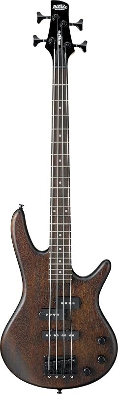 Ibanez GSRM20 GIO Series MiKro Bajo eléctrico de escala corta - Acabado plano de nogal, 3/4