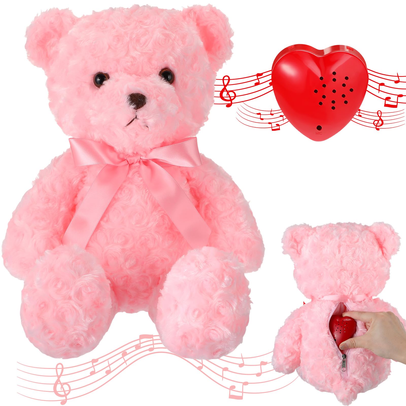 Amazon.com: Hungdao 2 Pcs Bear Stuffed Animals with Voice