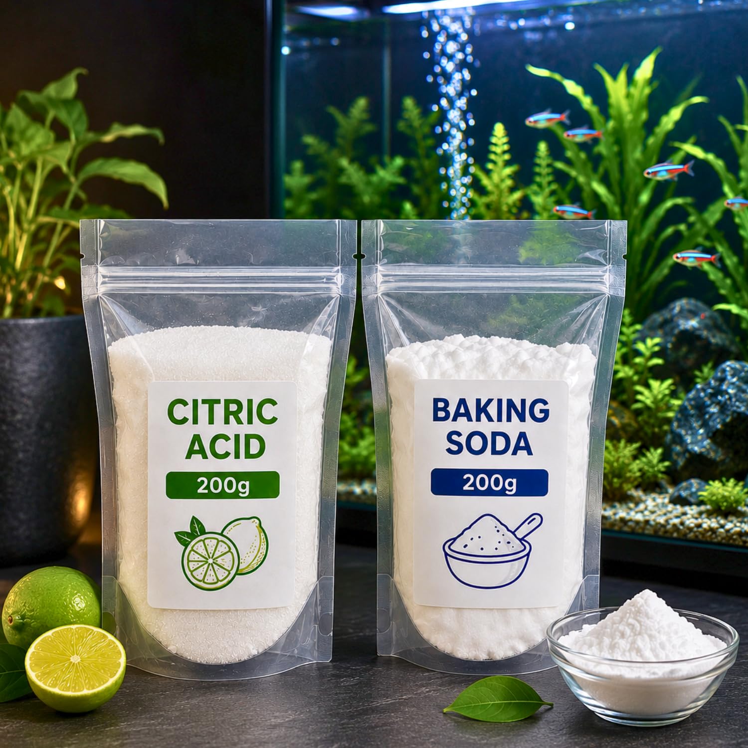 VAYINATO® DIY Aquarium CO2 Essential Kit – Citric Acid 200g + Baking Soda 200g | CO2 Generator Ingredients for Planted Aquarium & Aquascaping | 400g Combo Pack-picture-21