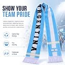 KNK Football Scarf, 2026 World Cup Supporter Scarf, Reversible Velvet Feel (Argentina) gallery image