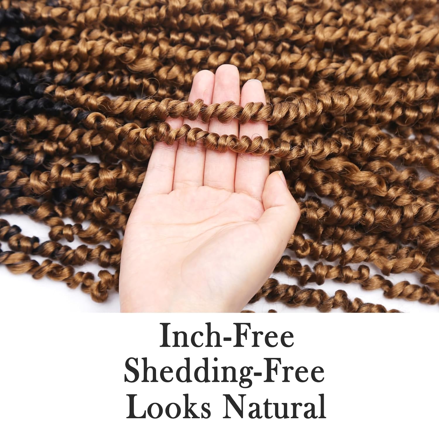 8 Packs 24 Inch Passion Twist Crochet Hair For Women Crochet Pretwisted Curly Hair Passion Twist Hair Synthetic Braiding Hair Extensions (24inch (pack of 8), OT27)…