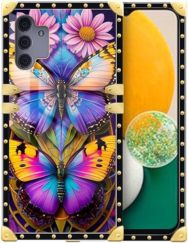 Funda compatible con Samsung Galaxy A13 5G, hermosa mariposa para mujeres y niñas, TPU suave a prueba de golpes, funda cuadrada protectora para
