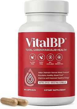 Vital BP - Support for Normal Blood Pressure - Supports Blood Flow & Arteries - with CoQ10, L-Citrulline, and K2 & D3-60 Capsules