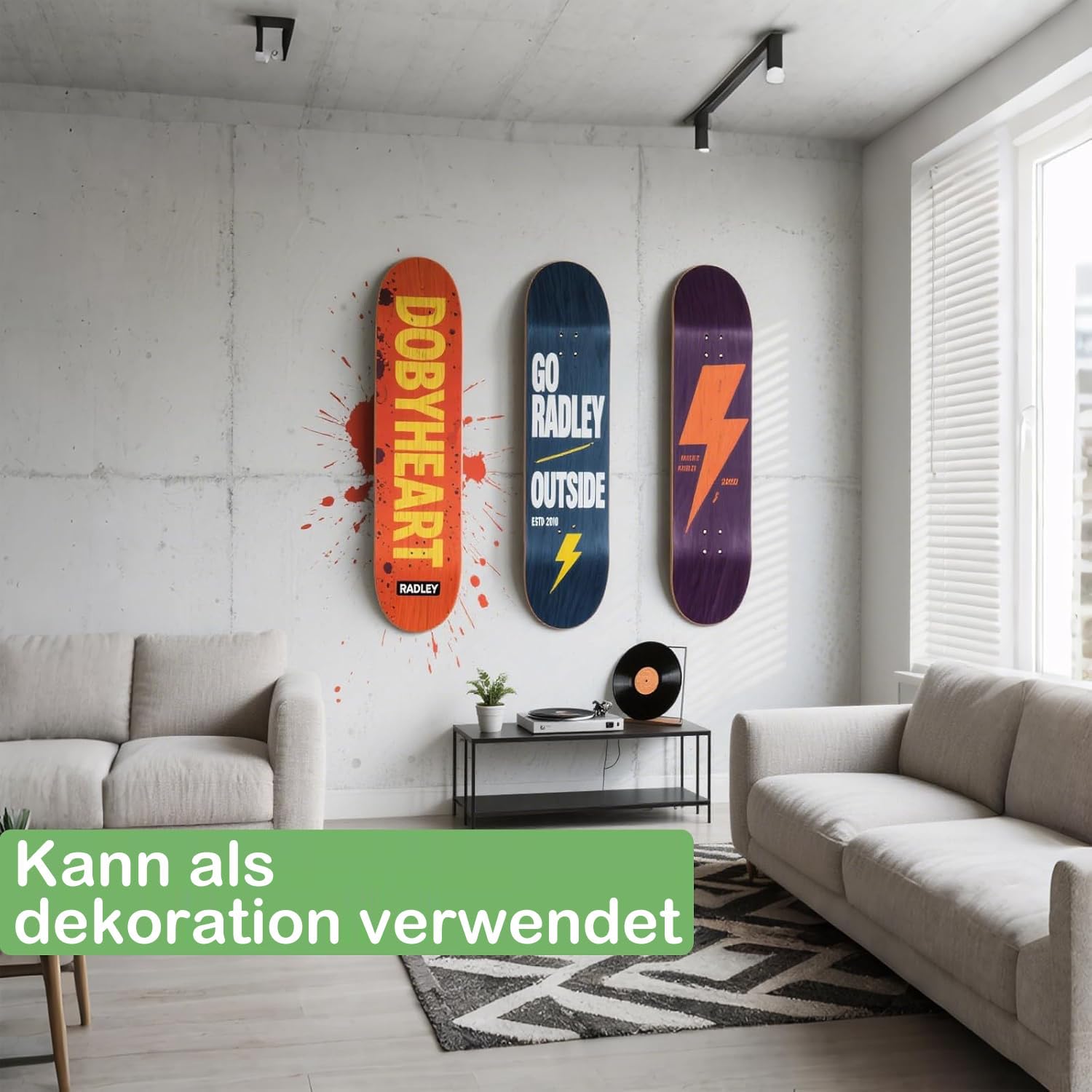 uyoyous 2 Stück Blank Skateboard Decks, 7-lagiges Ahorn Skateboard Deck, konkaves Skateboard für Kinder, Erwachsene, Mädchen, Jungen, Anfänger und Profis, 79x20cm