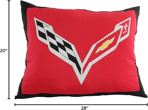 Miniatura 3 de College Covers Almohada Corvette, 28 x 20 pulgadas, color rojo