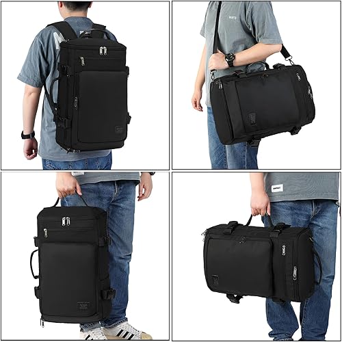 Miniatura 105 de Bolsa de lona para gimnasio, 4 vías, impermeable, con compartimento para zapatos, para viajes, deporte, senderismo, laptop, Cielo estrellado
