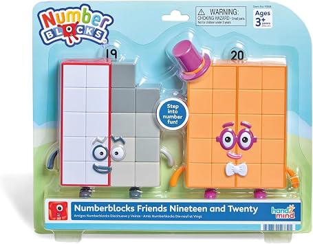 Hand2mind Number Block Friends 19 and 20 Figure Pack