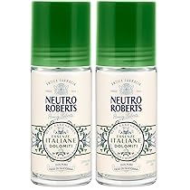 Neutro Roberts, Deodorante Roll-on Dolomiti Senza Sali di Alluminio, Zero Macchie, con Olio Essenziale di Magnolio e Muschio bianco, Con Puro Olio di Glicerina, Deodorante Donna e Uomo, 50 ml, 48h