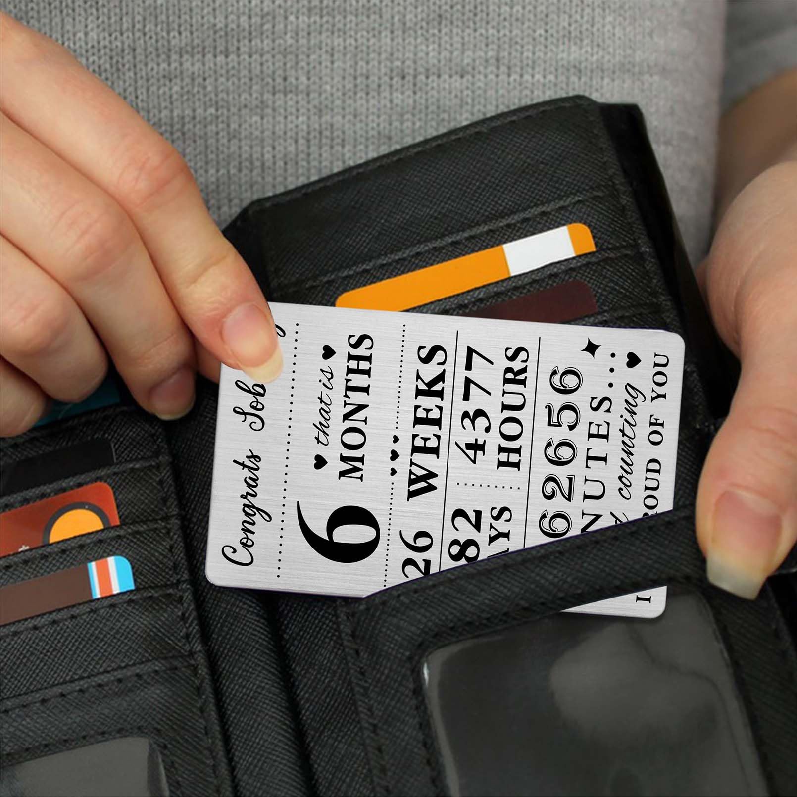 Gezxin 6 Months Sober Gifts For Men Women- 6 6th Month Sobriety Card for Him Her- Personalised Recovery Cardl - Image 3