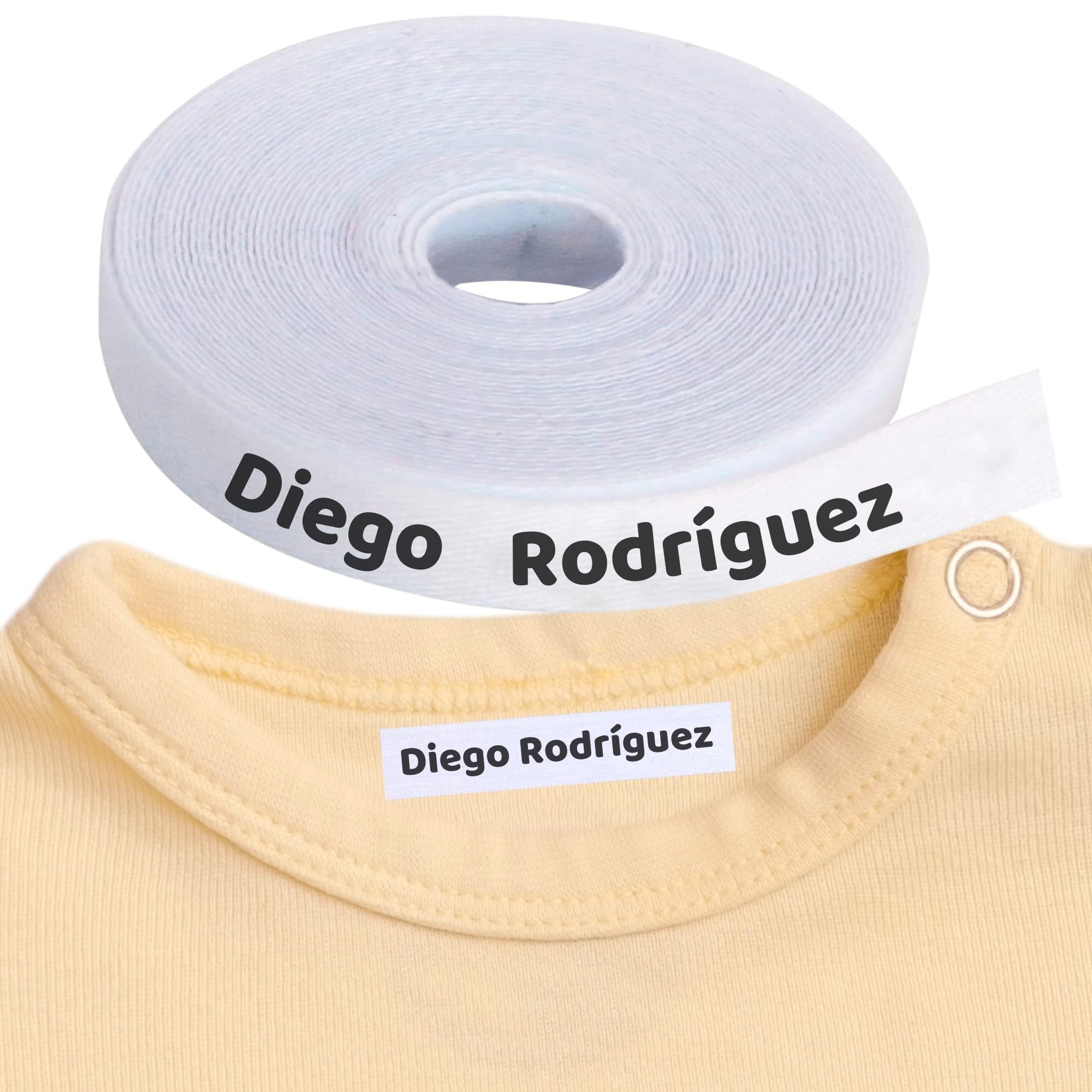 SticTag® 100 Etiquetas para Ropa Personalizadas con Nombre - Marcador termoadhesivo infantil para niños, vuelta al cole, guardería - Etiquetas de tela para camisetas, abrigos