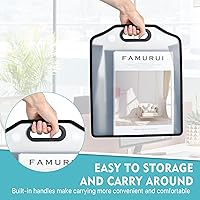 Vista 6 de Supkiir 6 Pcs Scrapbook Paper Storage Organizer 12'' x 12'' Sheets Expanding Paper Folio with Portable Handle and Button Closure Clear Vinyl Paper