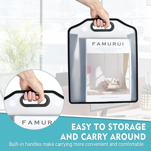 Miniatura 6 de Supkiir 6 organizadores de almacenamiento de papel para álbumes de recortes, hojas de 12 x 12 pulgadas, folio de papel expandible con asa portátil y